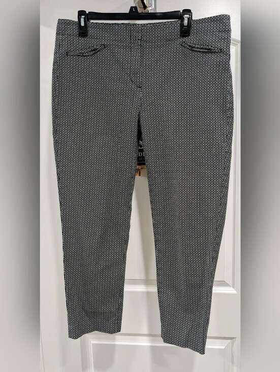 J. Jill Pants - J. Jill Black and White Micro-Patterned Women's Dress Pants Size 14 Like New!